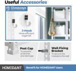 HOMEDANT 5 Tier Laminated White Boltless Metal Shelving Unit Adjustable Garage Storage Utility Rack Heavy Duty Shelves Organization Multipurpose Shelf Warehouse Pantry 28" W x 12.3" D x 59.5" H 1Pack - Image 7