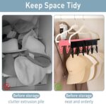 TamBee Portable Hanger Clips Travel Clothesline Travel Hangers Towel Drying Rack Clothing Hanger Folding Portable Sock Dock Swimsuit Drying Rack Hanger with 6 Clips Pack of 3 (Black) - Image 5