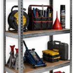 DIVCHI 5 Tier Storage Rack Heavy Duty Shelving Aluminium Garage Shelves Heavy Duty Shed Storage Racking Shelf For Warehouse Workshop & Office (Silver, Pack of 1)