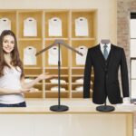 OLV 4 Pack Shirt Display Stand, 18-34 Inch Height Adjustable Mannequin Torso Stand for Vendors Shop, T Shirt Display Dress Form Steaming Clothes Holder, Jacket Coat Hanger, Brown - Image 4
