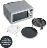 SEVERIN Microwave with Grill and Convection Air Fryer Function, 4-in-1 for Defrosting, Cooking and Warming, 25 L, Brushed Stainless Steel/Silver, MW 7982 - Image 9