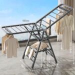 Foldable Clothes Drying Rack, 3 Tier Laundry Dry Rack Height Adjustable Clothes Hanger Stand Drying Racks, Carbon Steel Laundry Drying Rack Stand for Sheets Towels & Clothing, Indoor Outdoor Use (125) - Image 8