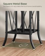 CHOEZON Coat Rack Freestanding, Coat Tree with Umbrella Holder, Entryway Hanger Stand with12 Hooks, Metal Hall Tree for Bags, Coats, Hats, Entryway, Hallway, Living Room, Bedroom, Office Black TYM01BB - Image 7