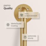 pamo Industrial pipe clothing rack metal gold - Wall mounted clothes racks for hanging clothes - Modern walk in closet - KIM I DOUBLE gold - Image 3