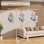 SLEEPHEAD®Clothing Garment Rack,Foldable Portable Clothes Rack,Stainless Steel Adjustable clothing racks for hanging clothes,Heavy Duty Clothes Rack Load 450 LBS, Read to Use,White - Image 3