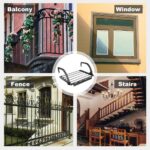 5 Bar Radiator Clothes Airer Rack, Foldable Laundry Drying Rails Stainless Steel Dryer Rack Folding Towel Holder Radiators Hanger For Balcony - Black, 40 X 32Cm - Image 6
