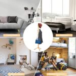 Clothes Rack Stand Coat Rack Freestanding Tree Shape Coat Rack, Solid Wood Coat Rack with 8 Hooks & 3 Legs Base, Clothes Rail Entrance, Living Room Height 173 cm(Wooden-Triangle Base) - Image 6