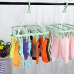 Foldable Laundry Hanger Drying Racks with 32 Clips,Baby Clothes Drying Rack,Laundry Clothes Hangers for Drying Socks,Towels,Bras,Diapers,Baby Clothes (2, Multi Color) - Image 2