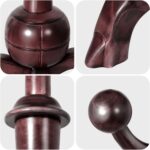 Bekrvio Coat Rack Freestanding Wood Tree Rack with 8 Hooks, Creative Design Tree Branch-look, Coat Tree Clothes Hanger Stand with Stable Sphere Base for Entryway, Hallway, Bedroom (Wine Red) - Image 7