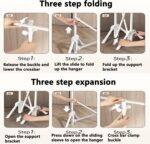 SLEEPHEAD®Clothing Garment Rack,Foldable Portable Clothes Rack,Stainless Steel Adjustable clothing racks for hanging clothes,Heavy Duty Clothes Rack Load 450 LBS, Read to Use,White - Image 7