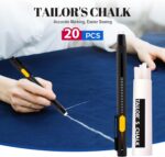 PINKE Heat Erasable Fabric Marker for Sewing, Washable, Heat Erasable Pens for Fabric, Sewing Chalk DIY Markers Pen for Quilting, Embroidery, Suitable for Cotton, Knitted Fabrics (1Pen+20Refills) - Image 7