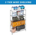 Guan River 5-Shelf Adjustable Metal Shelf Wire Shelving Unit Heavy Duty Storage Rack Display Shelf for Office,Kitchen,Bedroom,Bathroom,Laundry,Pantry Basement,Garage(Chrome,48" L x 18" W x 72" H) - Image 6