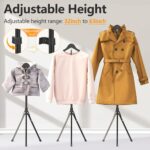 Adjustable Shirt Display Stand 32-63 Inch, Foldable Clothing Display Stand Mannequin Torso for Retail Vendors, Multi-Use Steamer Rack Stand for Clothes Garment - Image 2