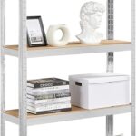 Yaheetech Garage Shelves 5-Tire Utility Rack Adjustable Shelving Unit for Home Office Garage, with Gloves, 90 x 30 x 180cm, Silver