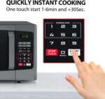 Toshiba 800w 23L Microwave Oven with Digital Display, Auto Defrost, One-touch Express Cook with 6 Pre-Programmed Auto Cook, and Easy Clean - Black - ML-EM23P(BS) - Image 3
