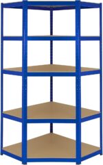 Monster Racking T-Rax Corner Unit & Pack of 2 Garage Shelving Unit Extra Wide - 5 Tier Heavy Duty Rack for Storage Steel Utility Shelves | Metal & MDF Boltless Assembly System | 180cm x 90cm x 45cm - Image 3