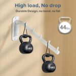 Alise Swing Clothes Hanger Rack,Garment Racks Wall Mount Clothes Bar-Hanger Holder Hooks Heavy Duty Folding Drying Rack Space Saving Clothing Hanging System Closet Storage Organizer,White,GGYJ1005-W - Image 4