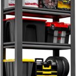 72" H Garage Shelving 2500LBS Heavy Duty Storage Shelves Adjustable 5 Tier Metal Shelves for Storage Garage Industrial Shelving Utility Racks,16" D*36" W*72" H,Black