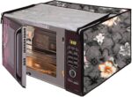 Microwave Oven Top PVC Cover For SAMSUNG 28L MC28H5025VB/TL Convection Microwave Oven Full Closure Cover For SAMSUNG 28 Ltr. With Attractive Digital Prints/Dustproof/Water Resistant-Grey - Image 2