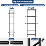 Abiglifty Storage Shelves, 5-Tier Metal Shelving, Wire Shelving Unit with Adjustable Leveling Feet, Shelf Organizer for Bathroom, Pantry, Laundry - Image 7