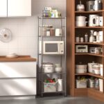 Sakugi Storage Shelves - Set of 2, 5-Tier Metal Shelf Organizer, Space-Saving Garage Shelving with Leveling Feet, Standing Shelves Organizer for Kitchen, Laundry, Pantry (18.1"x12.3"x56.8", Silver) - Image 5