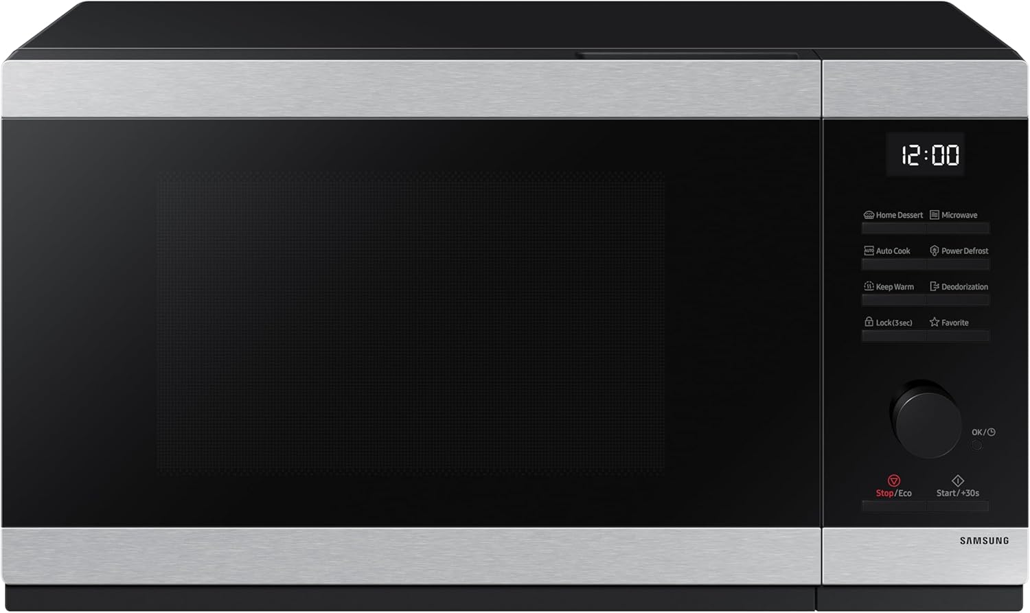 71JOYq6VzL._AC_SL1500_.jpg Samsung Microwave 32L Solo MWO With Grill Fry and Bread Defrost, MS32DG4504ATSG - Image 1