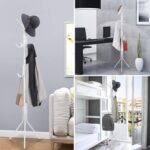 MARKQ Clothes Hanging Stand with 12 hooks Coat Rack for Hat Handbag Scarf Abaya Hijabs Jacket Umbrella Entryway Bedroom Hallway Dormitory Office Cloth Stand Rack, White - Image 7