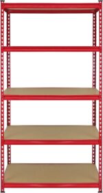 Monster Racking Pack of 4 Garage Shelving Unit - 5 Tier Heavy Duty Rack for Storage Steel Utility Shelves | Metal & MDF Boltless Assembly System | 183cm x 90cm x 45cm | Capacity 7200KG - Image 4