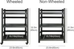 Heavy Duty 5-Tier Garage Shelving - Adjustable Metal Storage Rack with Lockable Wheels Industrial Standalone Shelves for Warehouse & Shed (60x40x80cm) - Image 2