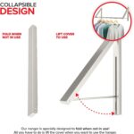 Stock Your Home Retractable Closet Rod and Clothes Rack - Wall Mounted Folding Clothes Hanger & Drying Rack for Laundry Room Closet Storage & Organization, Aluminum, Easy Installation (Silver) - Image 3