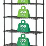 5-Tier Storage Shelves with Wheels, Adjustable Wire Shelving Unit,Metal Rolling Shelves for Storage Utility Shelf Organizer Rack for Kitchen Garage Pantry Closet Laundry(5-Tier Shelf)