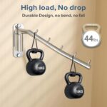 Alise Swing Clothes Hanger Rack,Garment Racks Wall Mount Clothes Bar-Hanger Holder Hooks Heavy Duty Folding Drying Rack Space Saving Clothing Hanging System Closet Storage Organizer,Chrome - Image 4