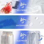 Garment Rack Cover, Transparent PEVA Clothing Rack Cover, Clear Clothes dustproof Waterproof Cover, for Dresses, Suits, Coats, and More, 70 x 20 x 52 Inch - Image 5