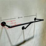 Warm Van Industrial Pipe Floating Wall Clothes Rack Clothing Store Display Shelf Hanger Closet Organization Retail Display Shelves 24"L - Image 2