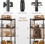 5-Shelf Shelving Unit with Height Adjustable Shelves, Metal Shelves for Storage, Heavy Duty Wire Shelf Unit for Living Room, Kitchen, Garage, Black - Image 6