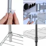 5-Tier Metal shelving units for storage wire shelves Rack, Metal Wire Large Shelving Rack Organizer with Adjustable Shelf Height for Garage Kitchen Office Storages 58x35x160cm 200kg Capacity Silver - Image 10