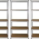 Monster Racking 3 Garage Shelving Units 5 Tier Storage Warehouse Bays Industrial Heavy Duty Boltless Galvanised Steel Shelves/FREE Rubber Mallet & Bay Connectors