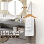 Wall Mounted Drying Rack Clothes Hanger Folding Wall Coat Racks Aluminum Home Storage Organiser Space Savers - Image 2
