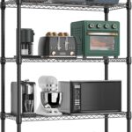 Xcity Storage Shelves, 5 Tier Heavy Duty Metal Shelving Unit, 2000 LBS Capacity Adjustable Steel Wire Shelf Organizer for Pantry, Kitchen, Garage, 14" D x 30" W x 60" H, Black
