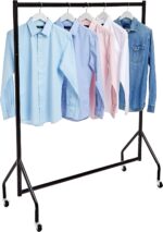 Amazon Basics Heavy Duty Clothes Rail Garment Rail, 1.21 x 1.52 m, Black - Image 2