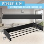 Sleclean Wall Mounted Drying Rack, Drying Rack Clothing, Collapsible Drying Racks for Laundry(Black, 80cm) - Image 6