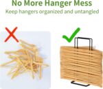 EASTTOWEST Hanger Organizer Stacker 2 Pack,Clothes Hanger Storage Rack Holder for Closet Laundry Room,Holds up 110 Wire Hanger - Image 3