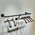 Warm Van Industrial Pipe Floating Wall Clothes Rack Clothing Store Display Shelf Hanger Closet Organization Retail Display Shelves 24"L