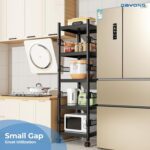 DAYONG 5-Tier Kitchen Storage Rack, Heavy Duty Bakers Rack Bread Rrack Microwave Oven Stand, Adjustable Metal Storage Shelves, Utility Shelf for Kitchen Garage Laundry Pantry (5 Tier 40 * 40 * 160cm) - Image 9