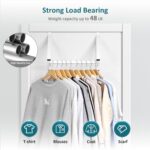 Over The Door Clothes Hanger, Foldable Over The Door Hanger, Over The Door Drying Rack for Coat, Space Saving Small Clothes Rack Door Hangers for Clothing, White - Image 3