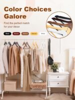 HOUSE DAY Premium Wooden Hangers 10 Pack Walnut Coat Hangers Wood Clothes Hangers Smooth Finish Wood Hangers for Closet Heavy Duty Hangers Suit Hangers for Clothes, Jacket, Shirt, Tank Top, Dress - Image 9