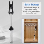 Adjustable T Shirt Display Stand, 32-63 inch T Shirt Display for Adult, Portable Hanging Clothes Display, Hanger Rack for Retail, Boutique, Vendors, Trade Shows, Store, Events(Black) - Image 4