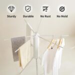 JOOM Clothes Drying Rack Portable Foldable - Drying Rack Clothing Space Saving,Collapsible Drying Rack for Laundry,Travel,Indoor,Outdoor. Folding Clothing Rack traval and Home Small Silver - Image 2