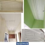homWell Deluxe Heavy Duty Stainless Steel (6 Pipe X 5 Feet) with UV Protected Nylon Ropes Rust Proof Individual Dropdown (Light Blue Color Side Caps) Ceiling Clothes Hanger/Cloth Dryer - Image 5
