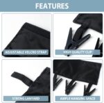 TamBee Portable Hanger Clips Travel Clothesline Travel Hangers Towel Drying Rack Clothing Hanger Folding Portable Sock Dock Swimsuit Drying Rack Hanger with 6 Clips Pack of 3 (Black) - Image 4